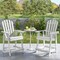 Costway 1/2/4 PCS Tall Bar Stool HDPE Patio Chair with Armrest Footrest Home Indoor Outdoor White